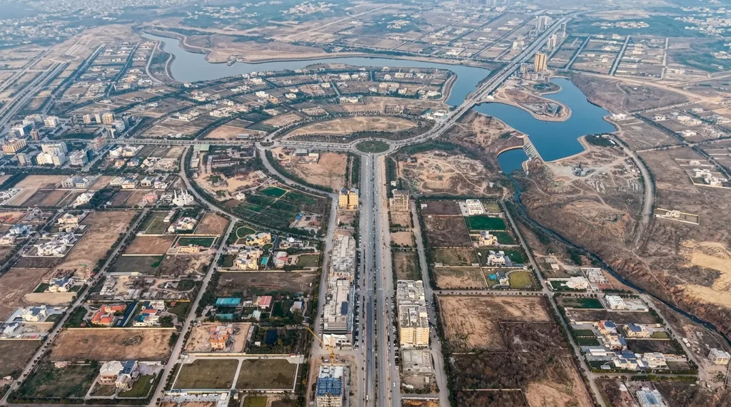Aerial view representing Gulberg Islamabad